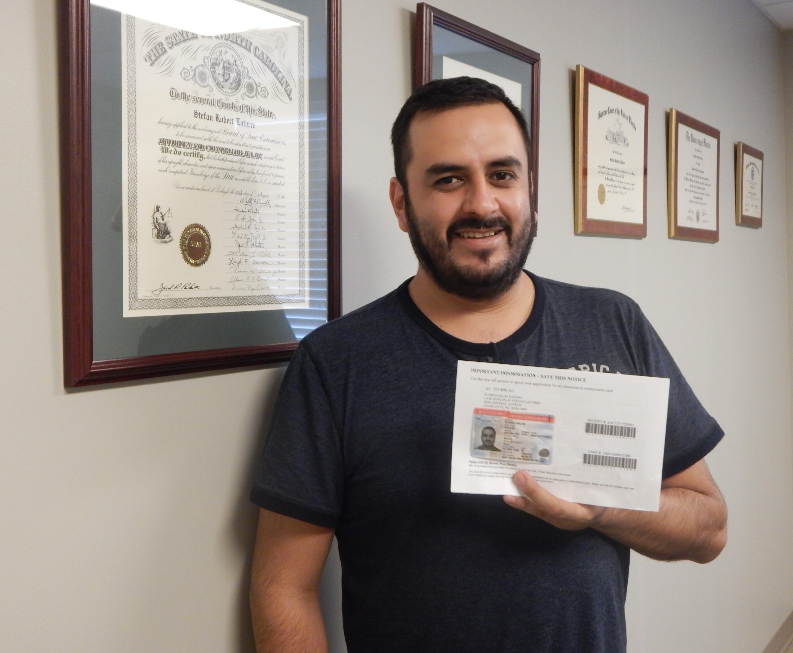 Raudel Florez, recibió su Visa U. Su meta ahora es viajar de nuevo a México.