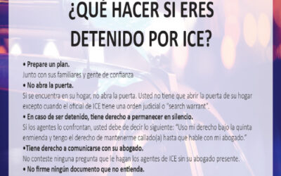 ¿QUE HACER SI ERES DETENIDO POR ICE?