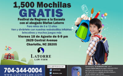 Abogado Stefan Latorre: 1,500 Mochilas Gratis en Regreso a Clases