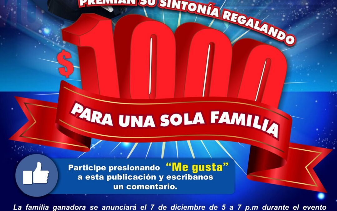 $1000 Para Una Sola Familia – Fiesta Con Santa 2018