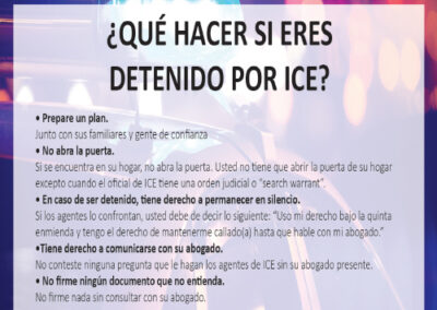 ¿QUE HACER SI ERES DETENIDO POR ICE?