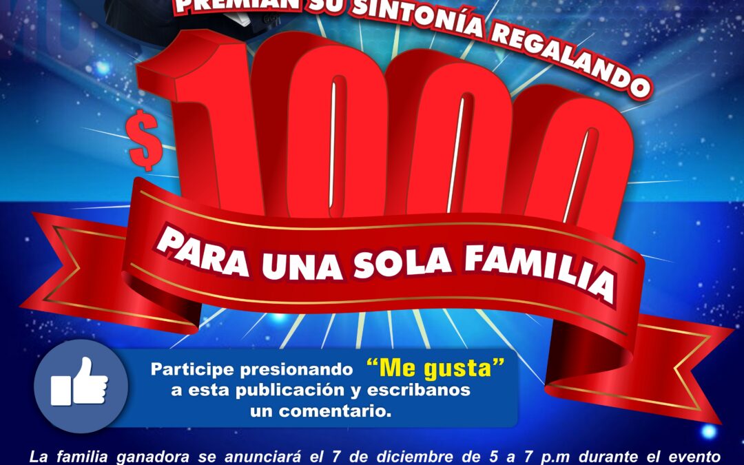 $1000 Para Una Sola Familia – Fiesta Con Santa 2018